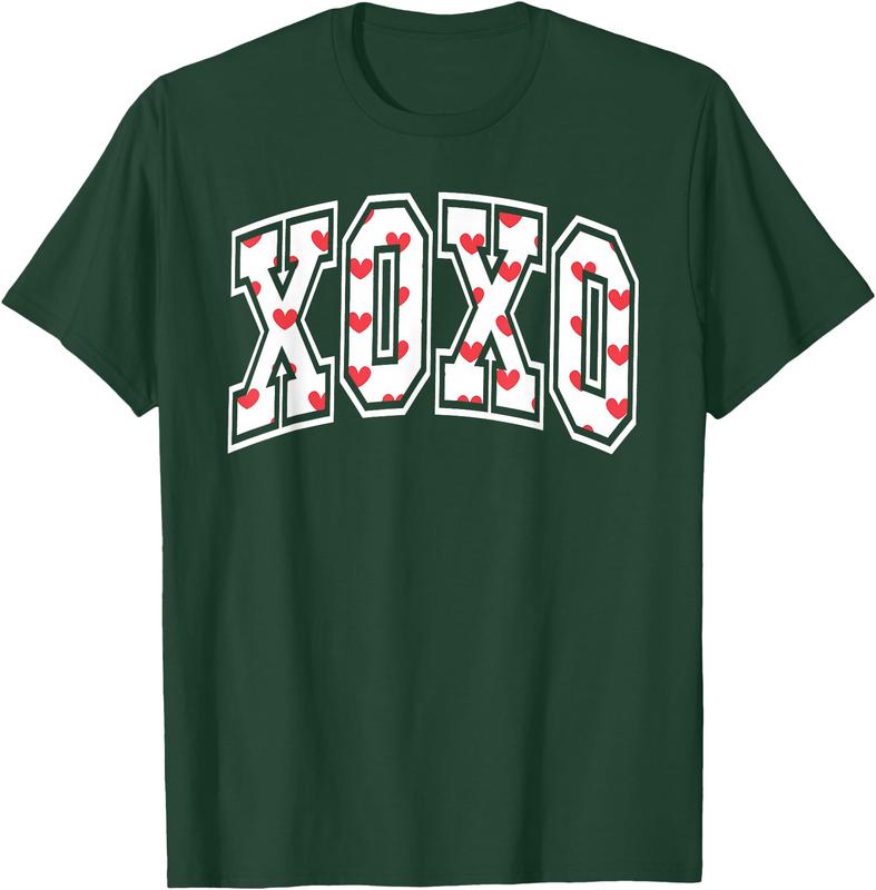 Gildan XOXO Valentine Heart Retro Valentine Gifts for Men Women T-Shirt Heavy Cotton 100% Ethically Grown US Cotton Classic Fit Crew Neckline