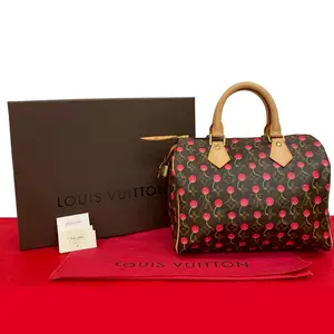 Pre-owned Louis Vuitton Canvas Shoulder Bags Speedy 25 Monogram Cherry handbag