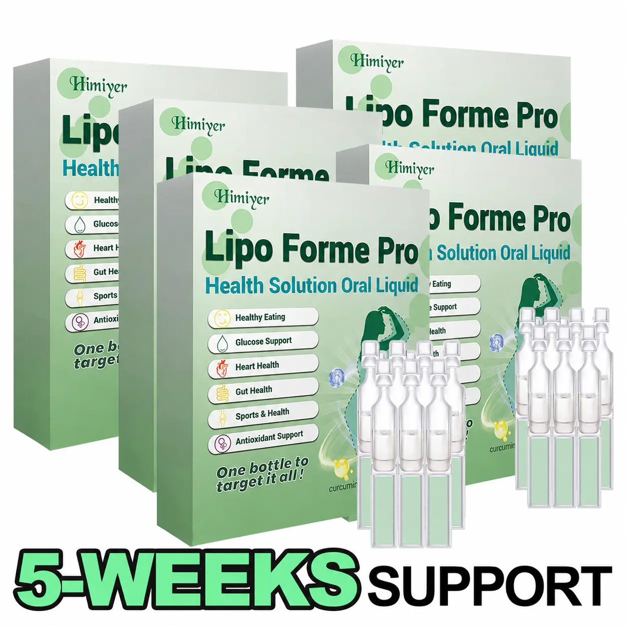 6-in-1 Active Peptide Oral Liquid – Dietary Supplement | Vegetarian-Friendly | High-Concentration Formula | Promotes Gut Health & Balances Whole-Body Function | No Water Required | Daily Supplement | Travel-Friendly