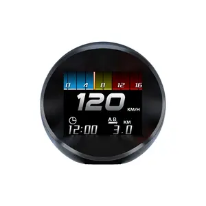 HD Bright Car Head Up Display HUD, Vehicle Speed & RPM Projection Screen, Universal Driving Safety System with Overspeed Alert, Compass Navigation & Fun Expression Display
