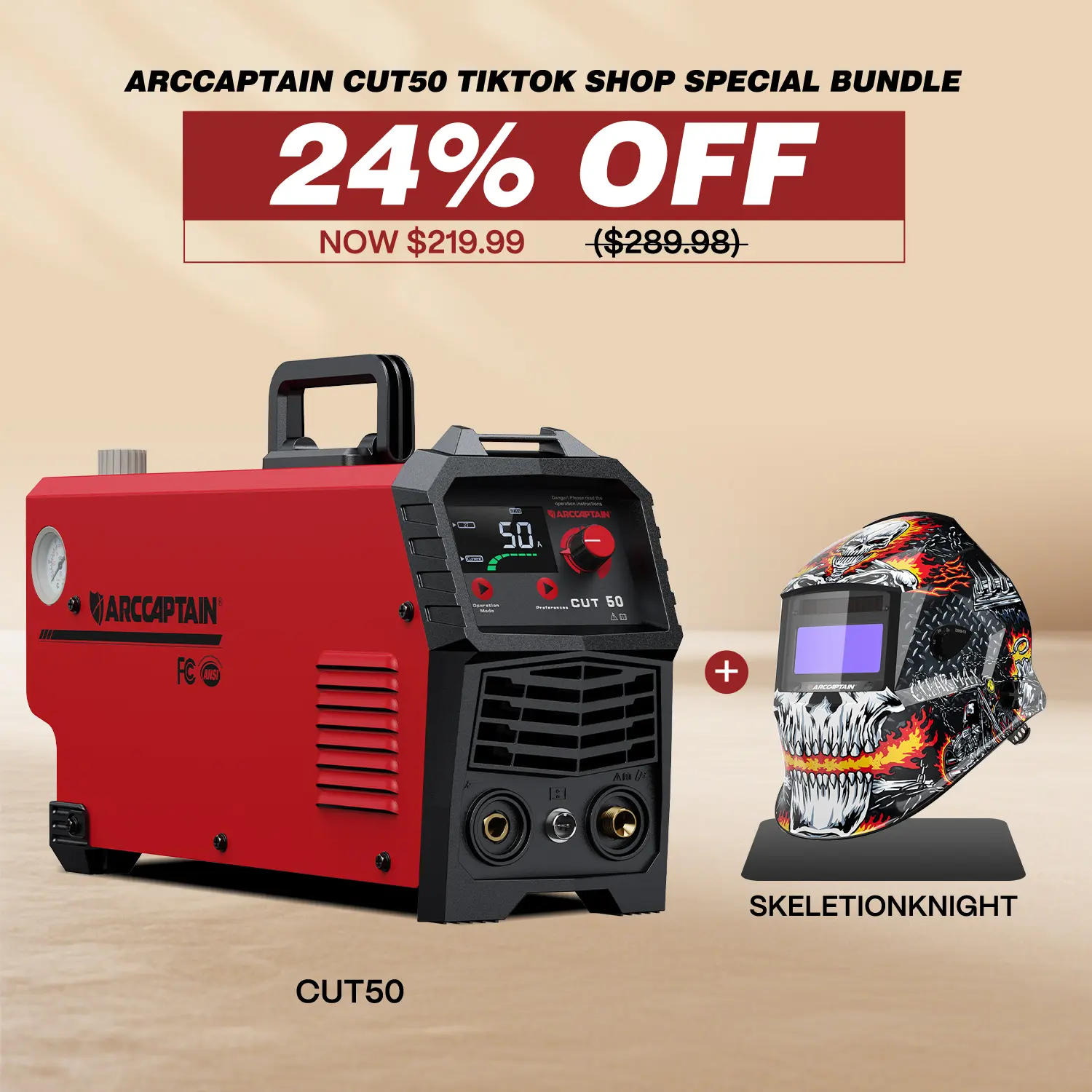 CUT50 with Welding Helmet