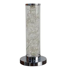Hardware 13-Inch Exposed Multi-Colored Rope LED Namiri Column Table Lamp