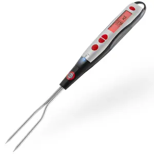 Digital Meat Thermometer Fork for Grilling and BBQ  Read  Probes with Ready  Quick Accurate Barbecue Temperature for Steak Chicken Hot d