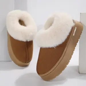Ladies' Shoes Warm Winter Home Slippers with Plush Fleece Lining Indoor Outdoor Shoes