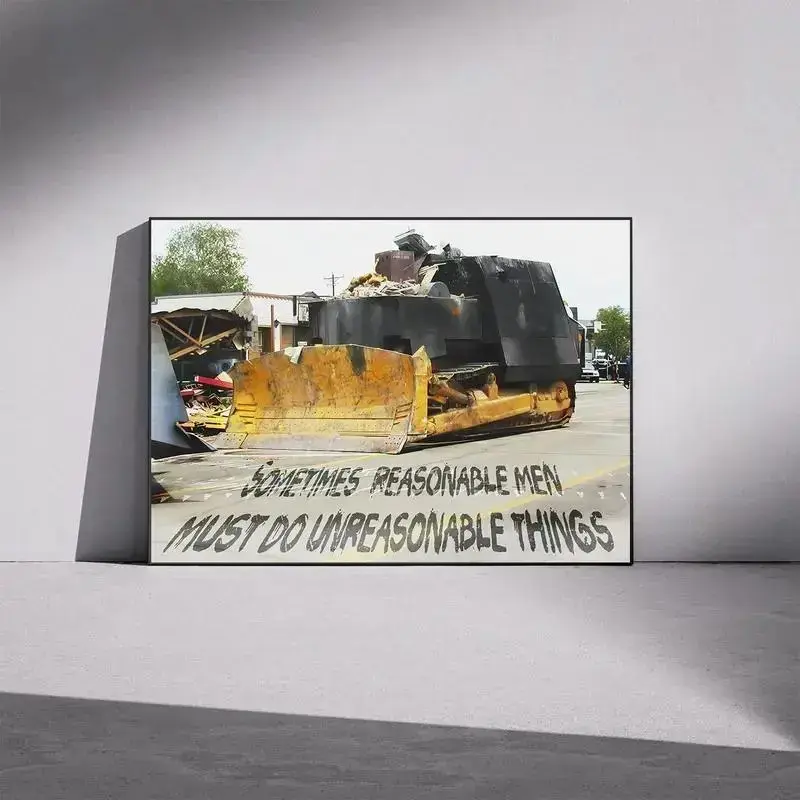 [NO FRAME] Marvin Heemeyer Demolition Inc Vintage Poster, Heavy Equipment Wall Art, Killdozer Inspired Graphic Print, Industrial Decor Gift for Him, Made in USA
