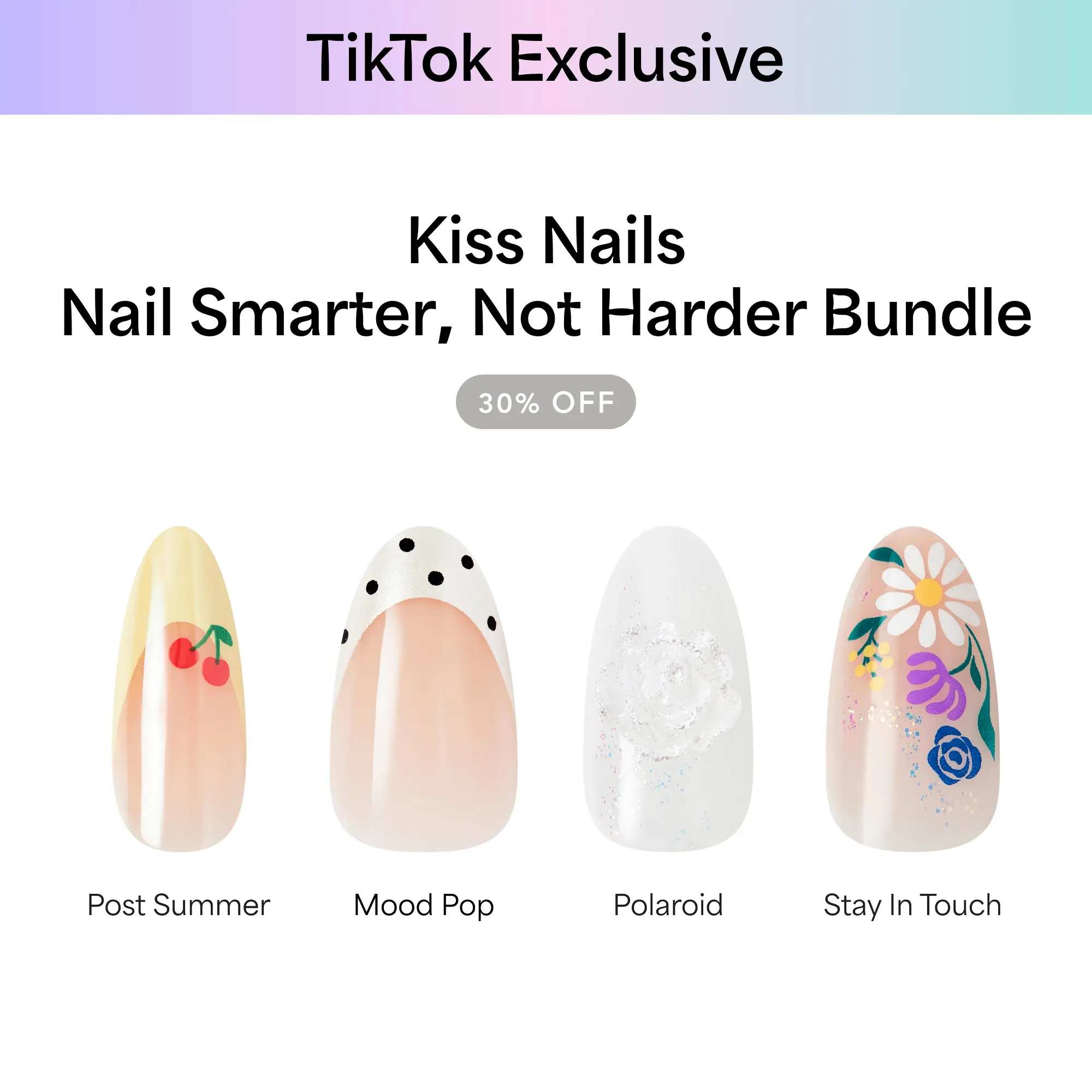 [TikTok Exclusive] Kiss Press On Glue Nails Bundle - Nail Smarter, Not Harder