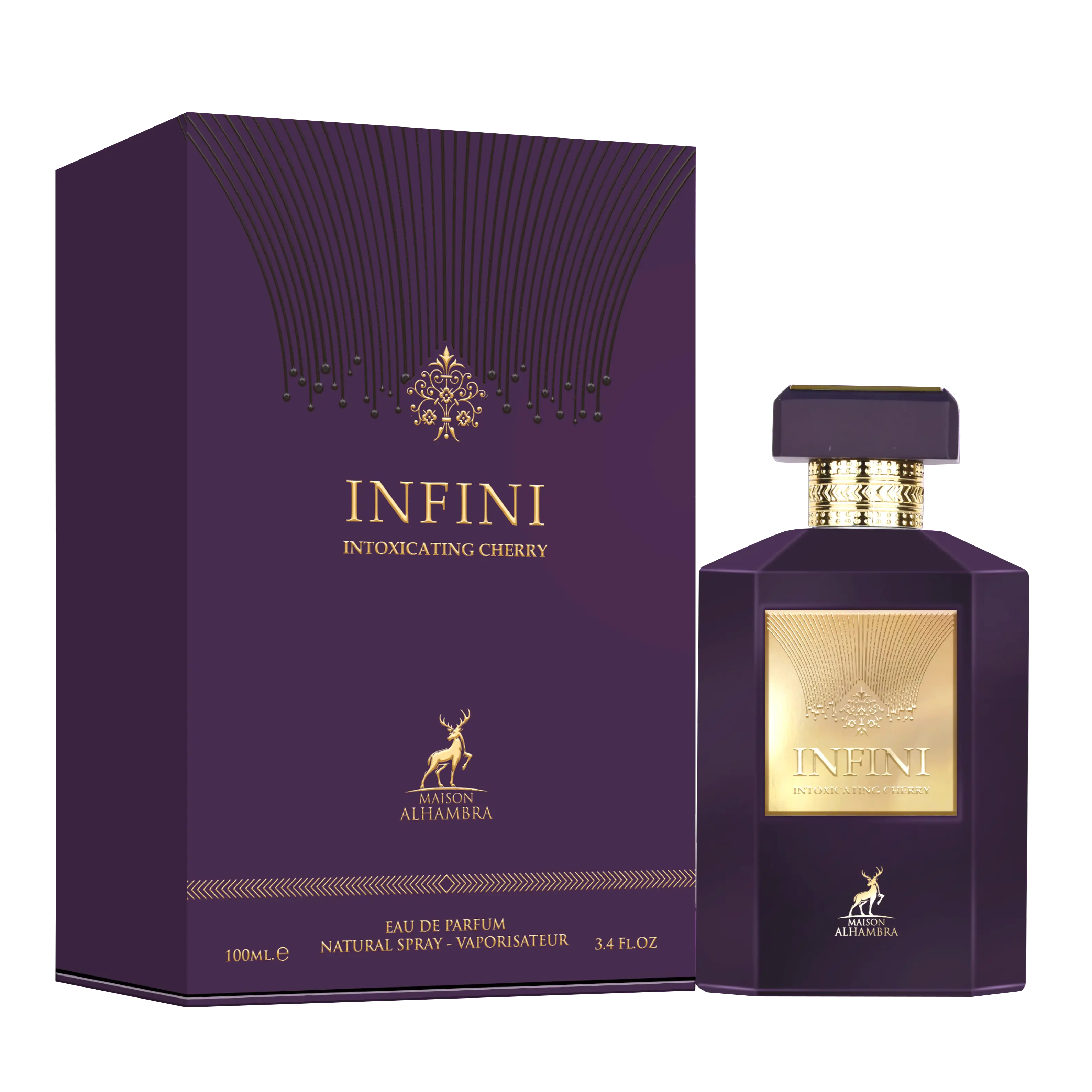 Maison Alhambra Infini Intoxicating Cherry for Unisex Eau de Parfum Spray, 2.7 Ounce