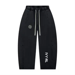Ivyail Mineral Wash Barrel Leg Pants