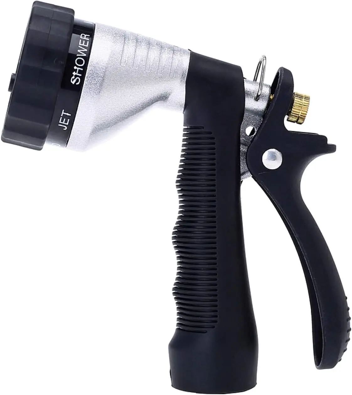 Water Hose Nozzle Spray Nozzle, Metal Garden Hose Nozzle with Adjustable Spray Patterns,  for Watering , Washing  and Showering Pets
