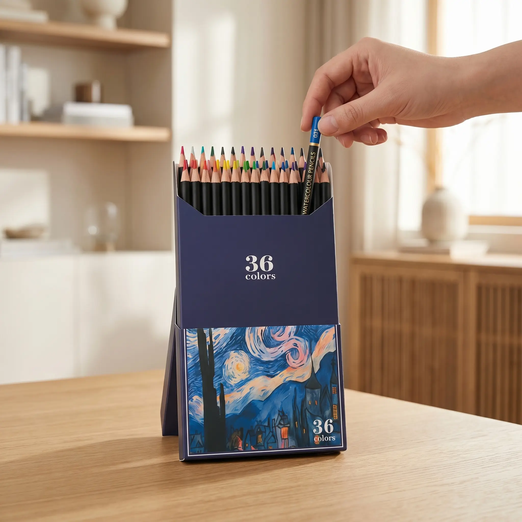 36 Watercolor Pencils Sets, 36 Counts Soft Core Colored Pencils, Professional Artist Watercolor Pencils, Water Soluble Colors Pencils for Adult Coloring, Drawing, Sketching