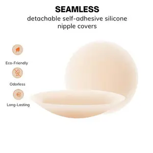 Seamless Bra Cake Cover | Invisible Silicone Nipple Covers with Travel Box | Perfect for Backless Tops