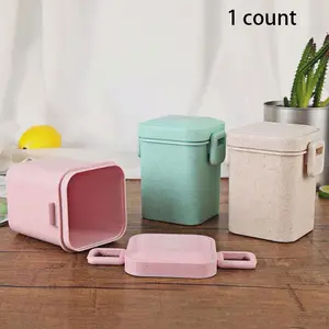Food-Grade BPA-Free Portable Soup Cup, Eco-Friendly Wheat Fiber Material, Leak-Proof with Handle, Microwave & Refrigerate Safe, Ideal for Outdoor Use