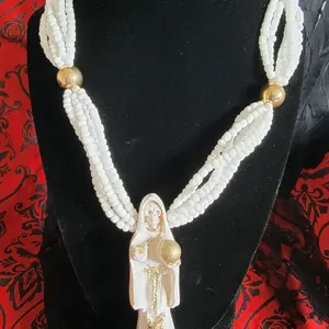 Unique Santa Muerte Necklace with Intricate Design and Meaningful Symbolism