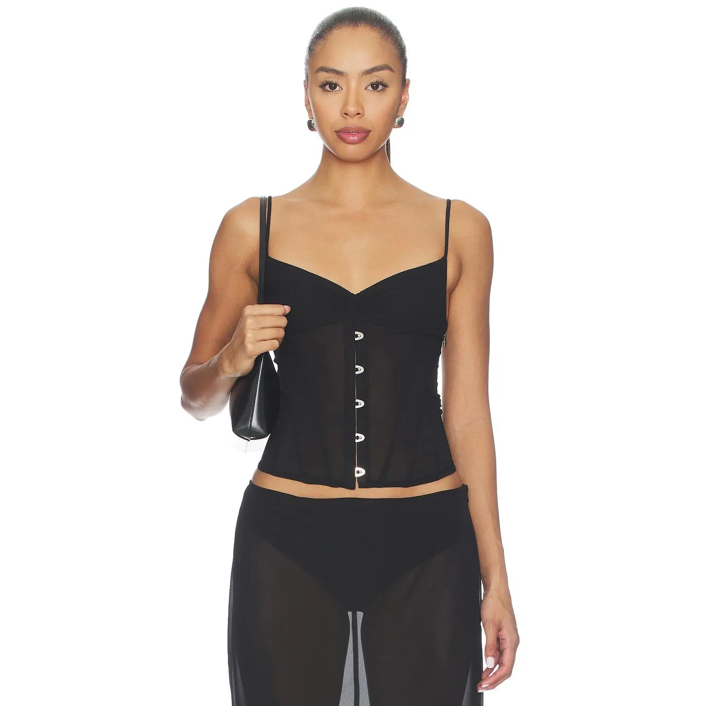Miaou Alessia Corset Top in Black