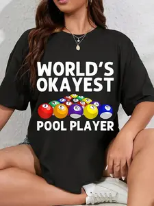 100% Cotton 8 Ball Pool Gift Billiards Accessories & Stuff Funny Billiards Art For Men Women Billiard Lover Pool Player T-Shirt