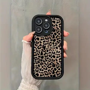 Case for iPhone 16 Pro Max 15 Plus 14 13 12 11 XS XR Stylish Simple Leopard Hair Trendy Pattern Pocket-Friendly Shockproof Silicone Protective Softcase