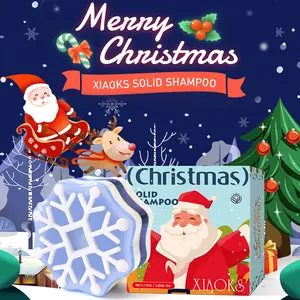 XIAOKS Christmas Solid Shampoo - Deep Cleansing Formula for Scalp & Hair Loss, Organic Hair Oil Control, Refreshing Hydrating Soap, Perfect for Women's Gifts & Stocking Stuffers