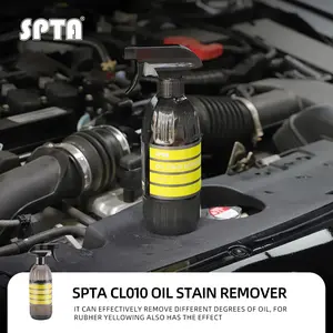 SPTA CL010 Oil Stain Remover, Removes and Cleans Oils, for Cleaning Desks & Floors & Car Body Liquid, Removing Oil Stain,Car Wash Foaming Stain Remover Spray To Remove Different Degrees of Oil and Rubber Yellowing