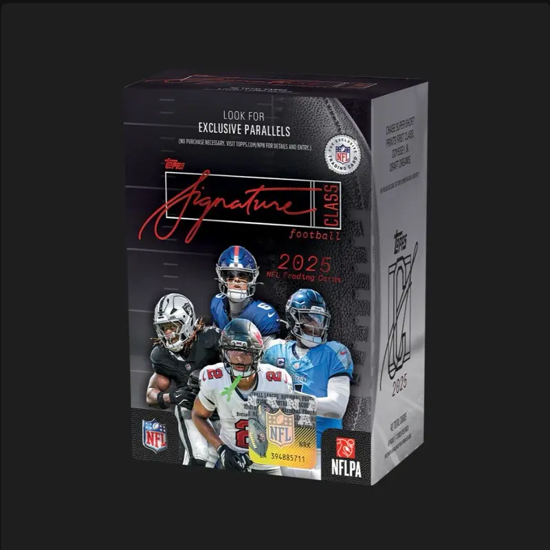ONE (1) pack from a 2025 Topps Signature Class Football - Value Box , Sports Trading Cards, Trading Card Collectibles