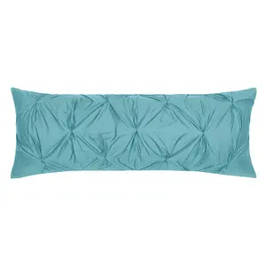 The Turquoise Pintuck Extra Long Lumbar Throw Pillow