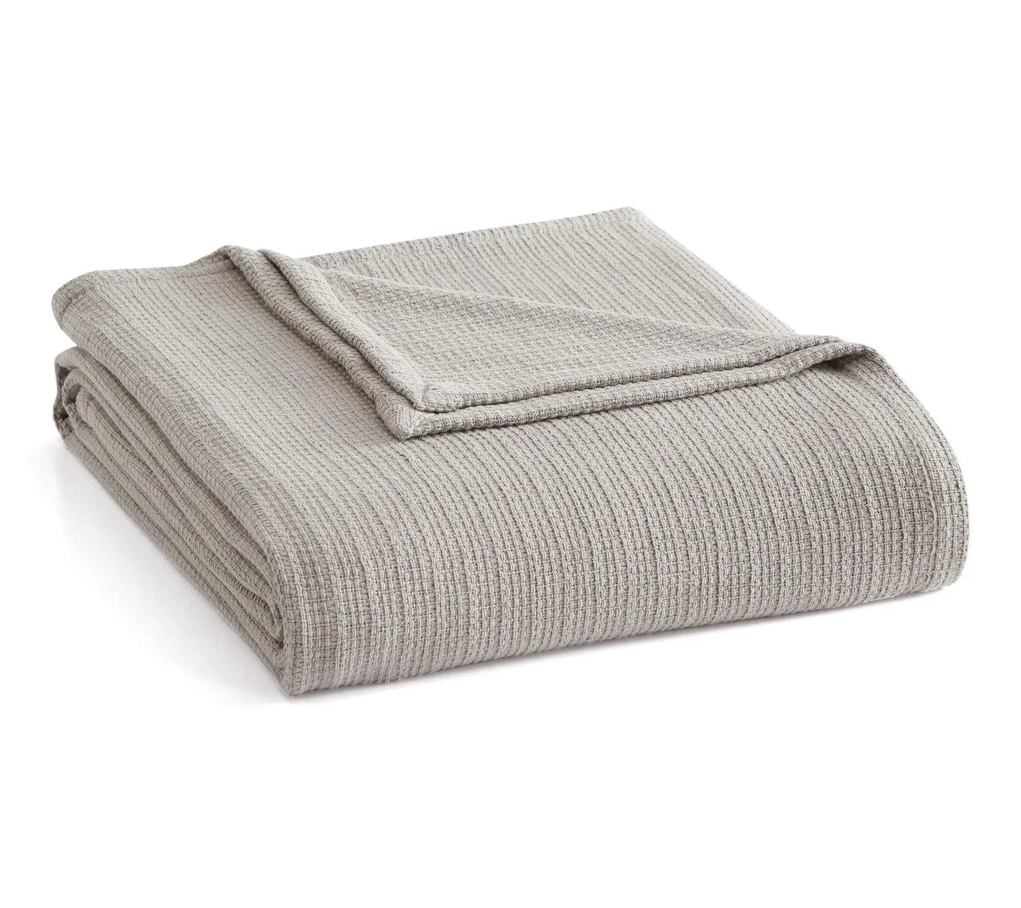 Martha Stewart Bedford Tile Grey Cotton Queen Blanket
