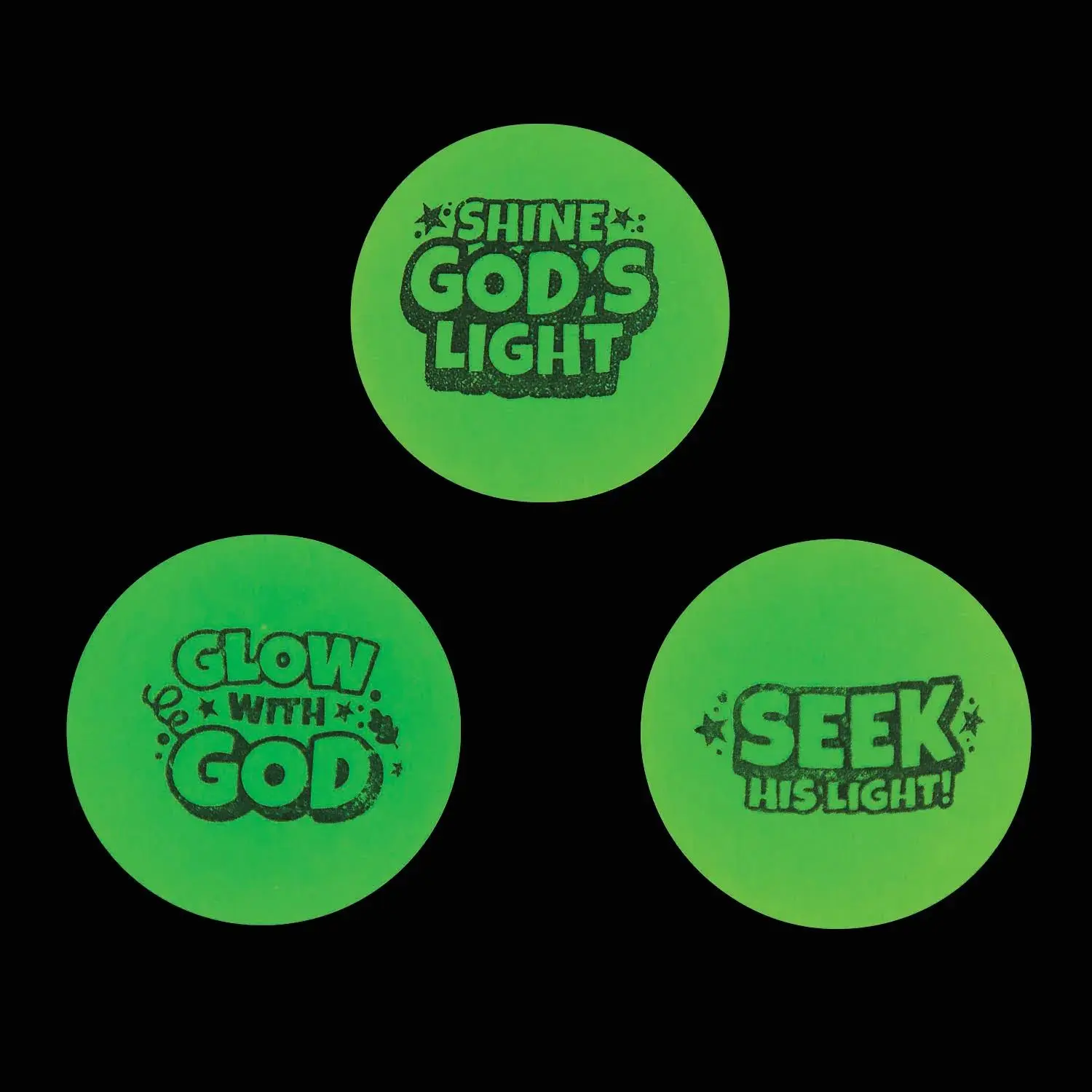 Christian Pumpkin Glow-In-The-Dark Bouncy Balls - Toys - 12 Pieces