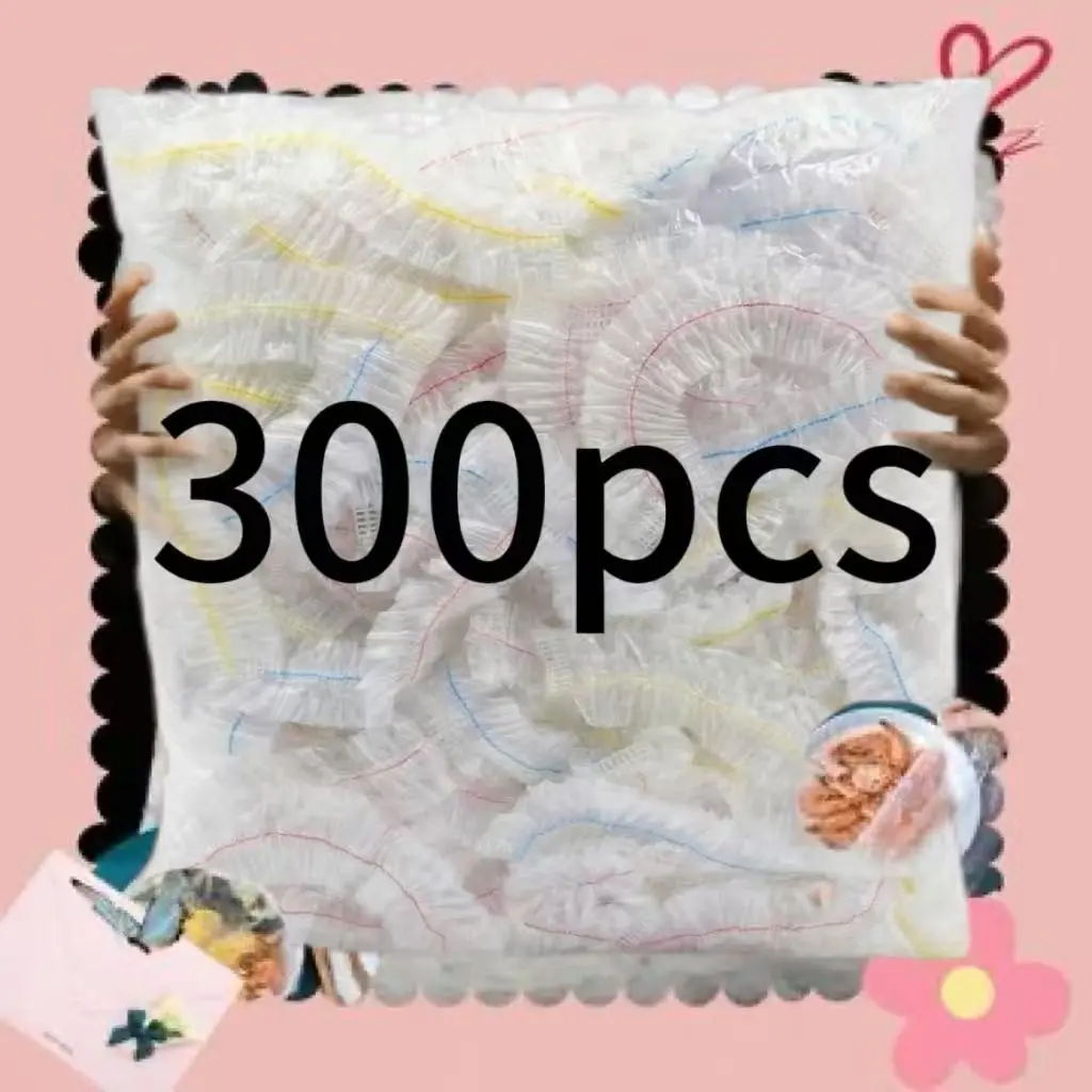 300pcs Food-Grade Disposable Storage Bags, Elastic Fits Various Bowls, Safe Material, Anti-Dust, No Wash, High Value for Kitchen Use, Kitchenware, Cooking, Home