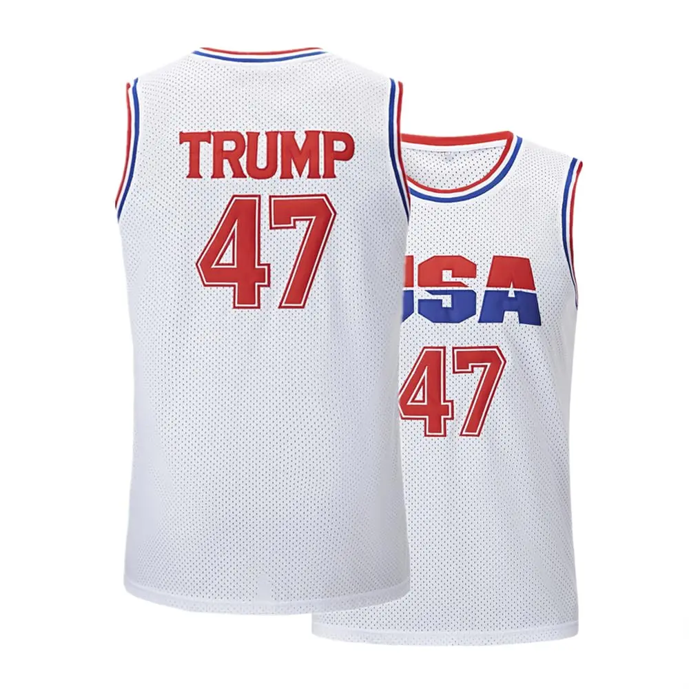 47 USA Jersey Trump Mens Basketball Stitched Jersey S-3XL jersey fan unisex jersey