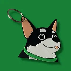 Beef Dispatch Episodic Video Game 3D Printed Official Keychain Featuring Adorable Dog Design