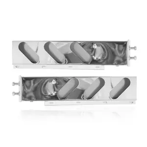 Stainless Steel Mud Flap Hanger Rear Bar with Oval Light Cutouts 2.5" Bolt Spacing,Spring Loaded