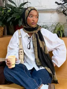 Women's Tie Dye Print Khimar, Fashionable Long Scarf for Daily Wear, Casual Versatile Hijab for Women