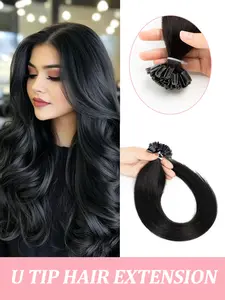 U Tip Hair Extensions, Premium Human Hair Fusion Extensions,  12-22inch Hair Extensions Straight Human Hair for Women,Easy to Install,Seamless, Natural Straight Hair Texture Natural Hair Look