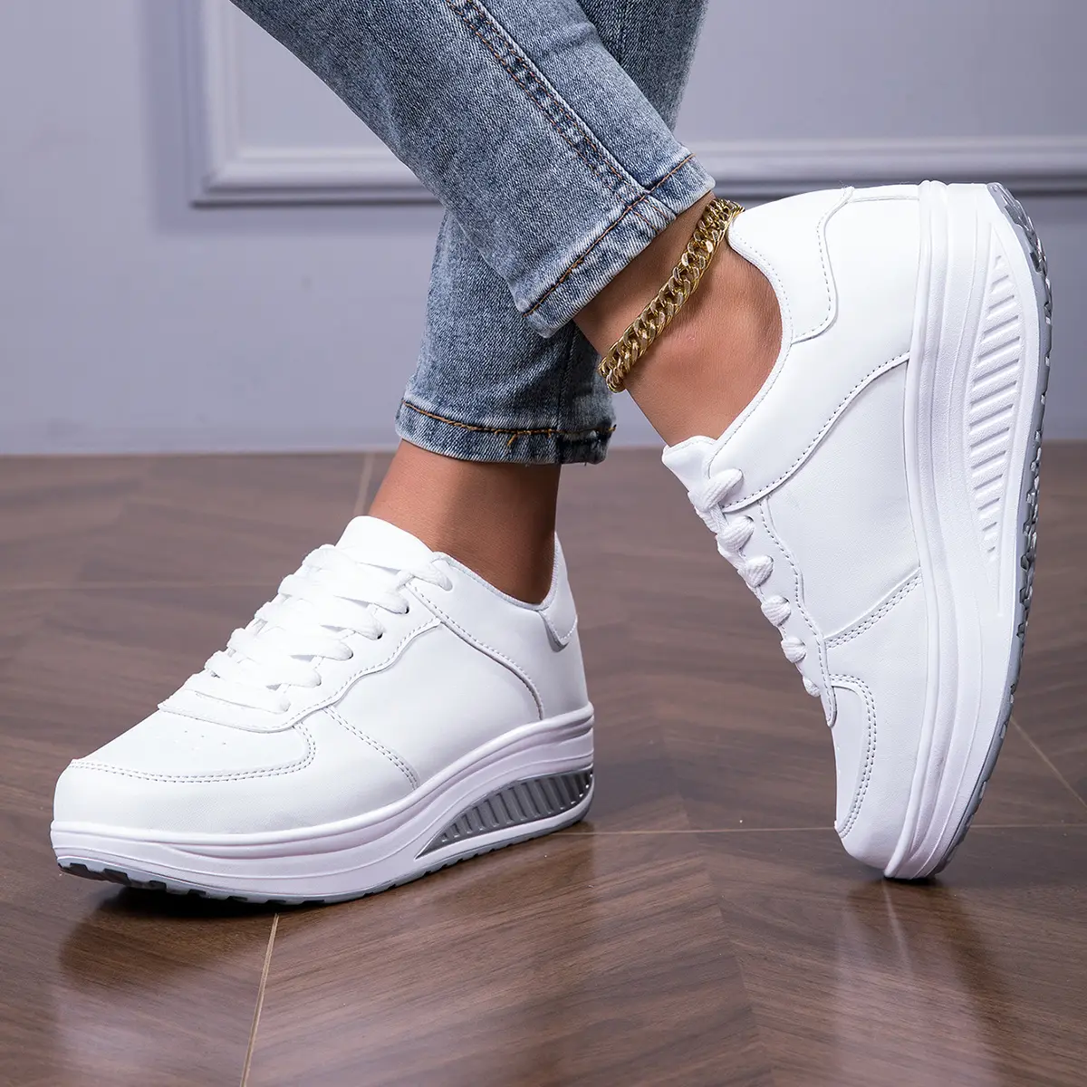 Lightweight Breathable Mesh Running Shoes Non Slip Gym Tennis Sneakers Lace Up Men main image 3