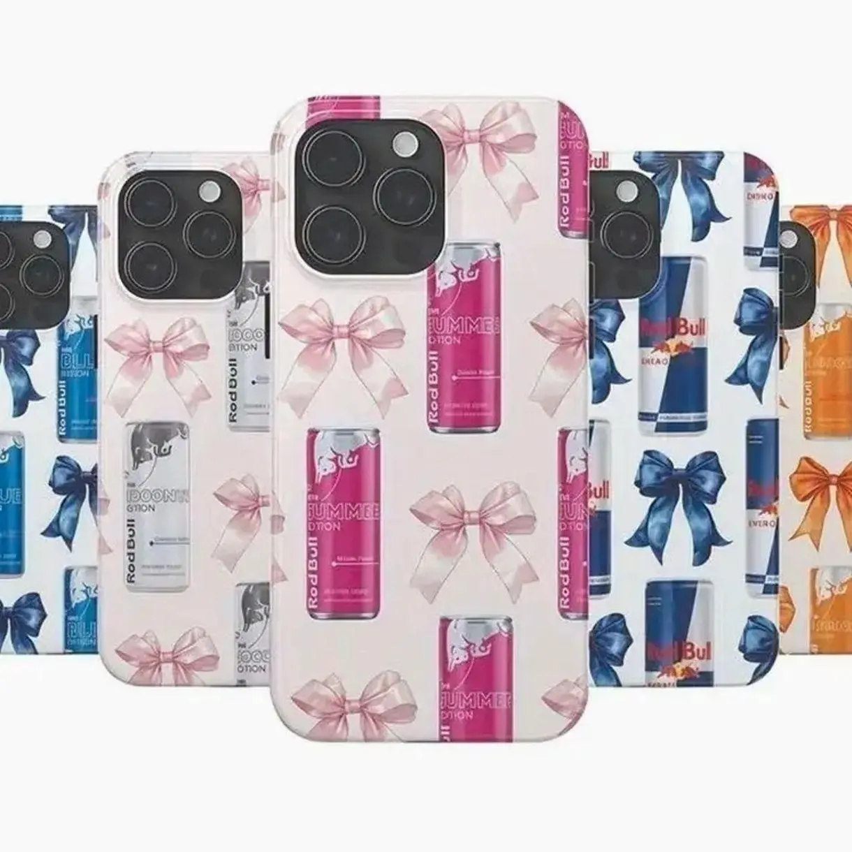 5 Design Redbull Phone Case, Redbull Energy Drink Tough Cover Compatible with iPhone X, 11, 12, 13, 14, 15, 16, 17 Plus Pro Promax & SS Galaxy S21-25 Series