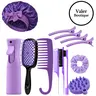 Goiple 13-Piece Hair Brush Set for Curly Hair Complete Detangling and Styling Kit with Edge Brush Scalp Massager and Spray Bottle for Daily Hair Care,valentine's day gifts for her/him