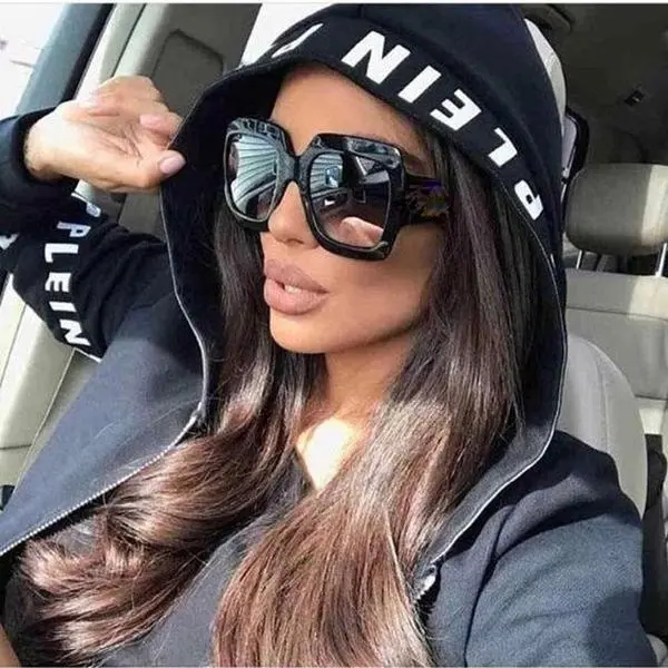 Sunglasses "JACKIE" Large Oversized XL Square Lady Women Retro Vintage GAFAS Trendy Fashion Shades
