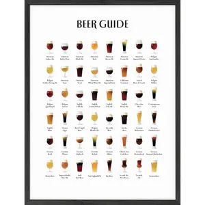 Beer Guide Poster - Artistic Wall Decor Print for Room Aesthetic and Vibe