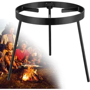Campfire Tripod  Cooking - Campfire Cooking Equipment, Outdoor Fire Pit Stand, Portable Cast Iron Open Camping Tripod cookware  Dutch Oven,Grill,Lodge,firepit