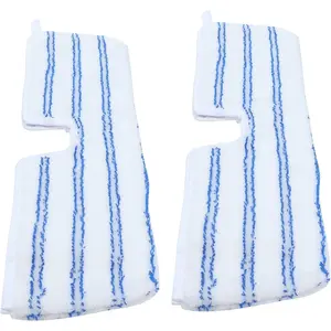 2 Pack Microfiber Mop Replacement Heads,Compatible with O-Cedar Dual Action Flat Mop for Dry\/Wet Use Machine Washable Reusable Flip Mop Refills All Surface Cleaning(Blue White Stripe)