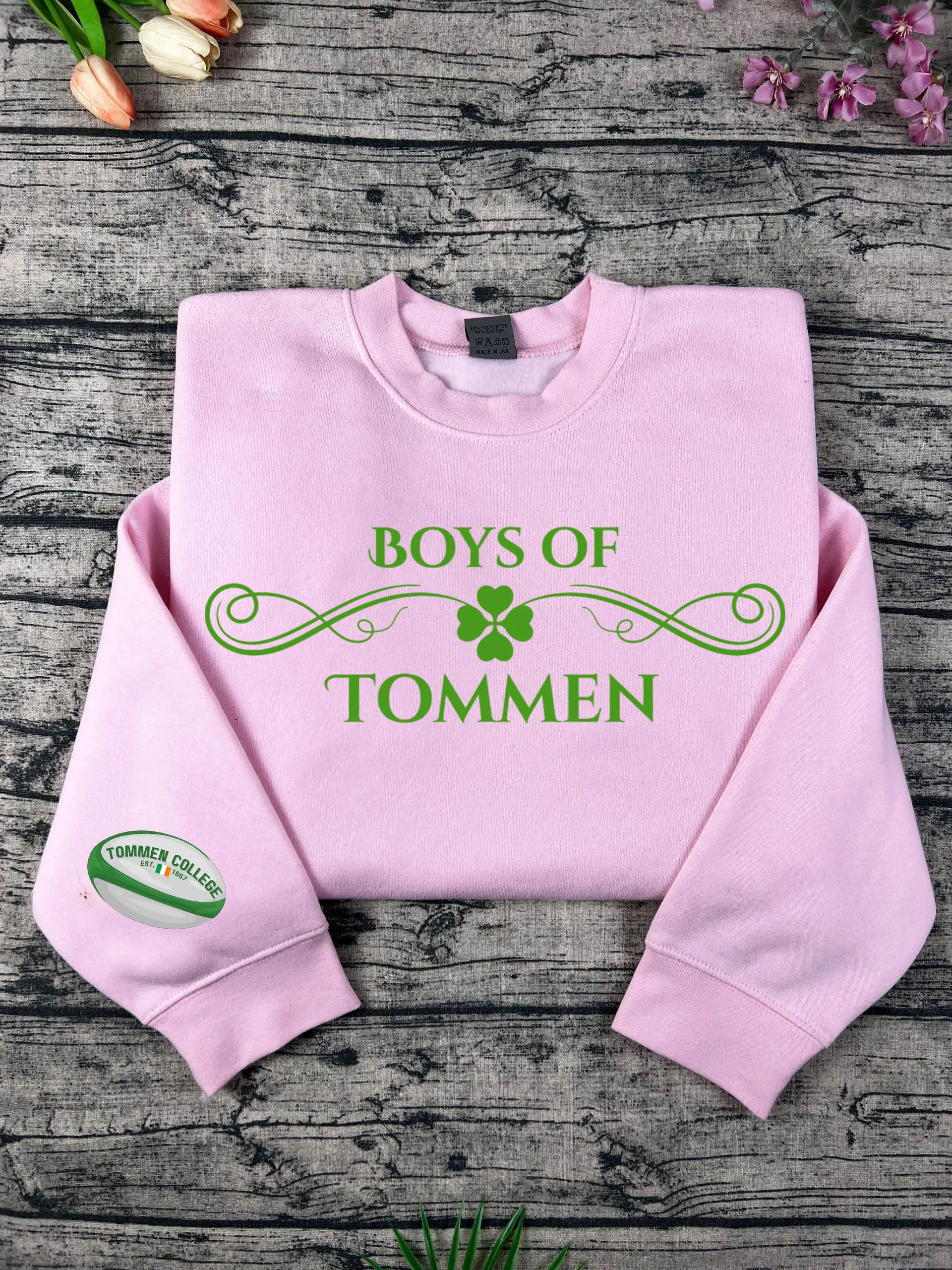 Boys of Tommen Embroidered Sweatshirt, Tommen College University Crewneck, Custom Bookworm Sweatshirt, Bookish Gift for Readers Piece