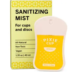 Pixie Hand Sanitizer - Complete Sanitization in a Quick Spray - 100% Hypoallergenic & Plant-Based Ingredients for Feminine Care - Travel Cleaner for Menstrual Cups, Period Discs & Much More