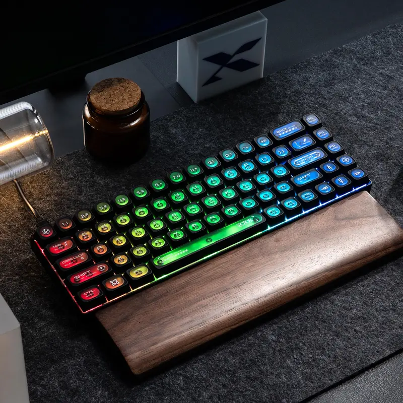 XVX Cats Eye R2 MAX Cherry Profile 136-Key Set, Dye-Sub PBT Shine-Through UV-Printing Keycaps with Keycap Puller, PC Accessories (Keyboards Not Included) Back to School