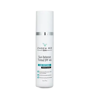 Sun Defense Tinted SPF 46 - Facial Sunscreen with Hyaluronic Acid for Smooth, Radiant Skin and Redness Relief