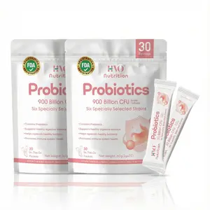 HVO Nutrition  Probiotic + Prebiotic Powder - 900 Billion CFU & 6 Strains for Digestive Balance, Immune, Digestive & Gut Health - Blend for Women’s pH Balance and Dryness