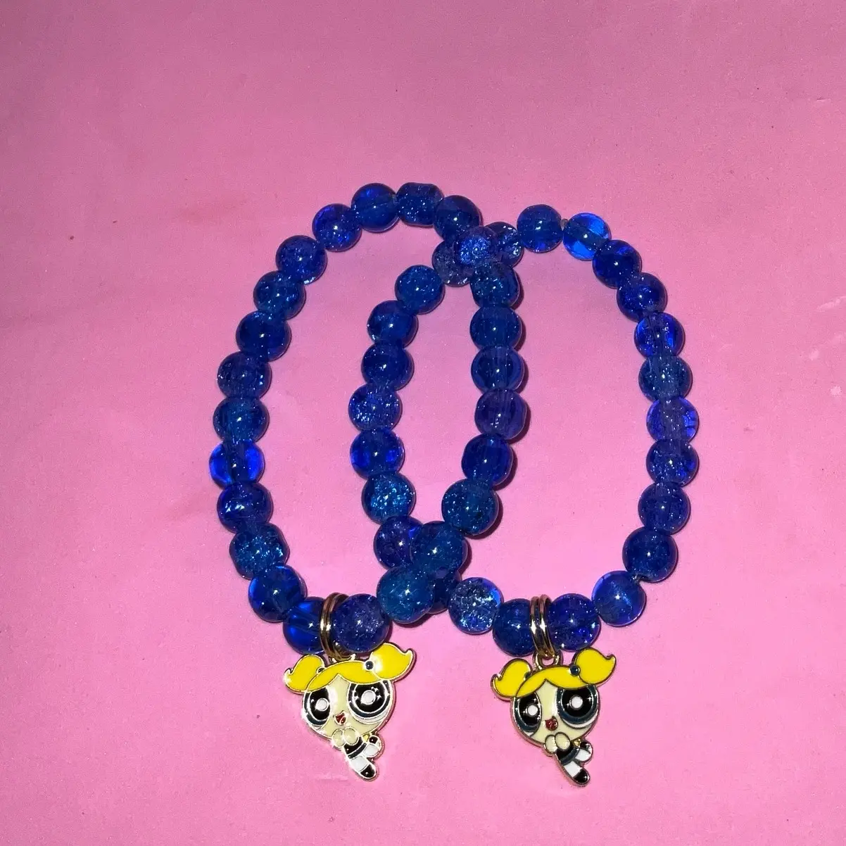 PowerPuff Girls Charm Glass Beaded Bracelets