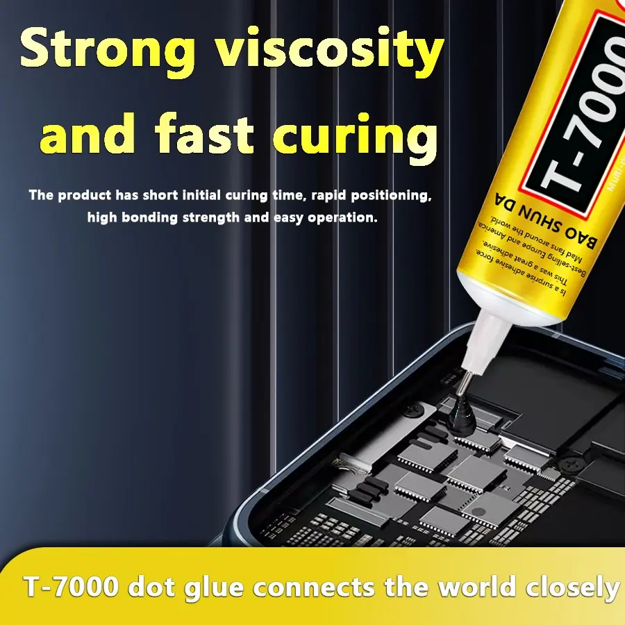 T7000 Transparent Super Repair Glue, 25/50/110ML, Ideal for Phone Screen Fix, Durable Adhesive Solution, Easy Application, Fast Drying, Quick Dry Adhesive, Clear Glue