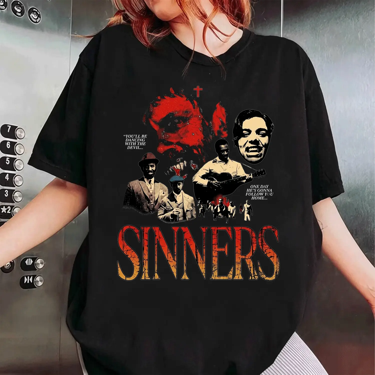 Sinners Movie Tshirt, Dark Horror Thriller Graphic Tee, Sinners Movie Vintage Horror Shirt, The Smoke Stack Twins and Remmick Sweatshirt Hoodie, Gift For Movie Lovers