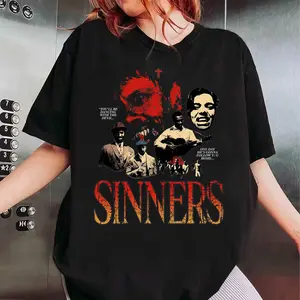 Sinners Movie Tshirt, Dark Horror Thriller Graphic Tee, Sinners Movie Vintage Horror Shirt, The Smoke Stack Twins and Remmick Sweatshirt Hoodie, Gift For Movie Lovers