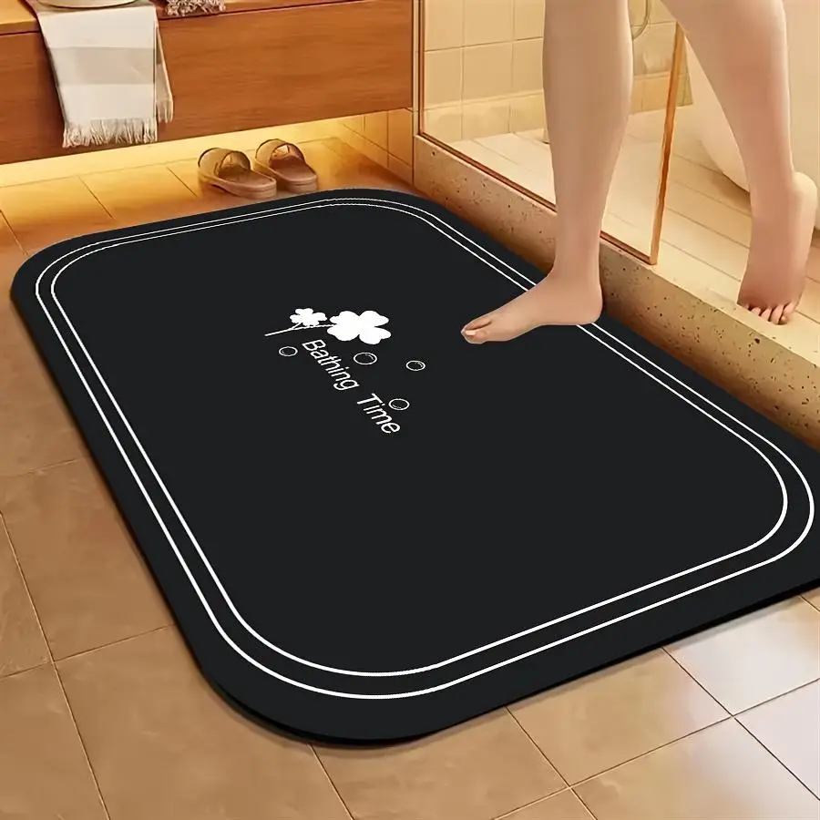 Non-slip Bath Mat, Super Absorbent Floor Mat, Diatomaceous Earth Bath Mat, Fast Drying Soft Mat for Bathroom, Shower, Bathtub, Home Decor