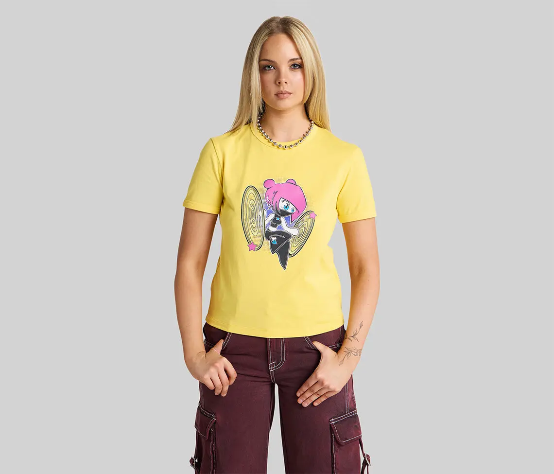 DOUBLE GLOW GRAPHIC TEE - YELLOW